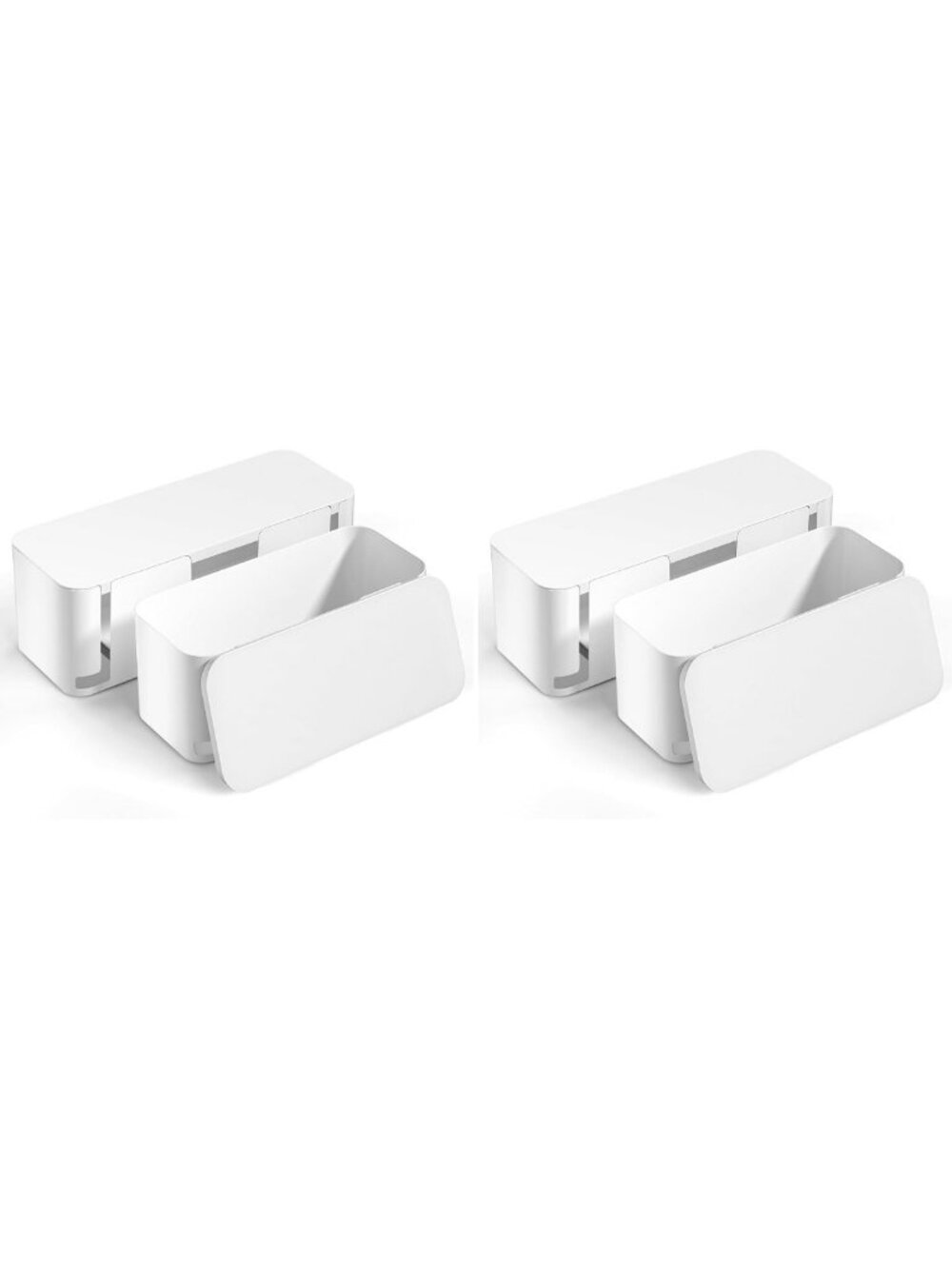 YECAYE 4 Pack Cable Management Box, Pet Friendly Cord Organizer Box for Home